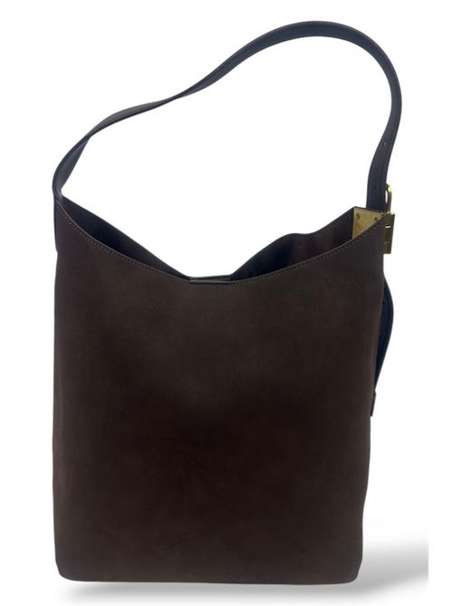 secchiello donna in camoscio marrone Fez | 10132DARK BROWN